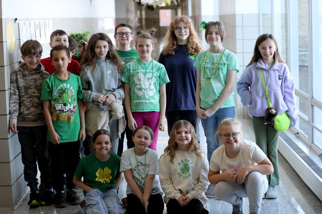 Students dressed up for St. Patrick's Day